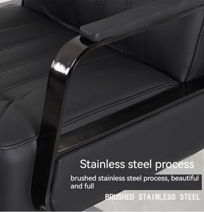 Silla de peluquería hidráulica negra de lujo, silla de peluquería y salón de belleza, silla de peluquería, equipo de salón, muebles - Product Image 4