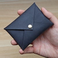Casing Dompet Koin Bisnis Kulit Kuda Gila, Pemegang Kartu Amplop Logo Kustom Dompet Koin Kredit Bisnis Kulit Kuda Gila