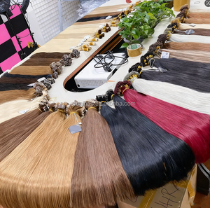 Оптовые поставщики необработанных индийских волос, натуральные волосы с сохраненной кутикулой для наращивания, двойной слой, недорогие человеческие волосы для наращивания - Product Image 6