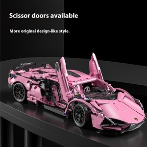 Xe thể thao moc Racing gạch DIY khối xây dựng thiết lập Kỹ thuật điều khiển từ xa ABS mô hình hoàn hảo Hộp quà tặng cho trẻ em - Product Image 4