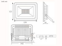 AC DC 12V 24V IP66 Outdoor 30W LED-Flutlicht