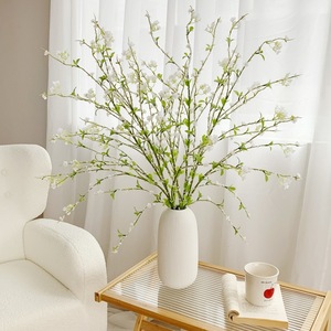 Fleurs artificielles en soie Muyu Chronicles, type saule enneigé, pour vase, non toxiques, décoration de salon - Product Image 1