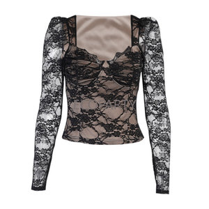 Femmes été Crop hauts Bandage débardeur avec dentelle noire sans manches <span class=keywords><strong>Sexy</strong></span> t-shirt Style décontracté <span class=keywords><strong>Tumblr</strong></span> inspiré pour les dames - Product Image 5