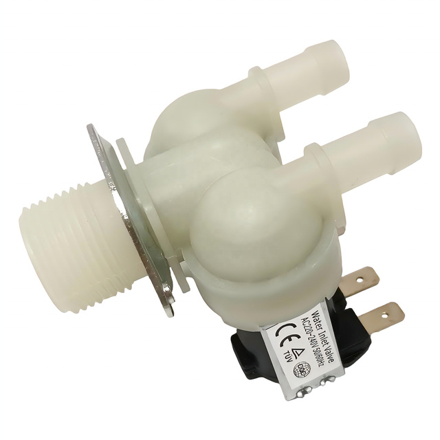 Solenoid Valve One Inlet Two Outlet (G3/4''*12MM) for Washing Machine/Dishwasher/Water Fountain Machine/Ice Maker