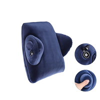 Coussin de soutien lombaire double aile portable, léger, respirant, en TPU tissé, gonflable par pression, idéal pour les voyages