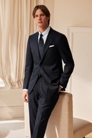 Costume de luxe sur mesure pour homme, en laine 100% teinte en pièce, à simple boutonnage, avec braguette zippée, pour occasions formelles