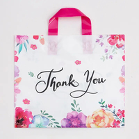 Transporteur de sac fourre-tout en plastique réutilisable recyclable personnalisé Sacs cadeaux à provisions pour vêtements, sous-vêtements et chaussettes avec poignées souples à boucle