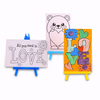 Minicabezal de pintura preimpresa para niños, kit educativo de pintura en lienzo