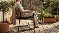 Chaise de jardin d'extérieur en tressage de corde au design moderne - Résistante aux intempéries et écologique
