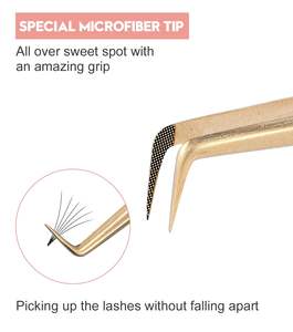 Pinces à épiler pour extensions de cils en acier inoxydable de haute précision, spécialement conçues pour les esthéticiennes des cils pour séparer les poils - Product Image 2