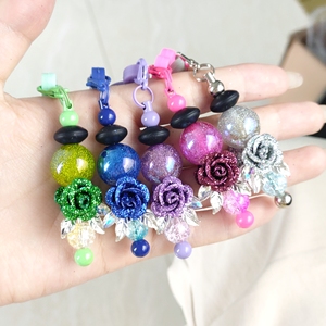 51202 Hạt cườm kim loại lấp lánh màu hồng hợp kim mới, màu sắc Giáng sinh, dùng cho ngành công nghiệp nặng, làm đồ thủ công tự làm, trang trí đồ trang sức, làm bút. - Product Image 2