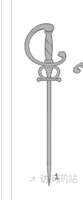 Pendentif Rapier en Acier Inoxydable, Mini Épée d'Esgriffe, Breloque Collier pour Hommes et Femmes, Amulette Gothique, Cadeau Tendance