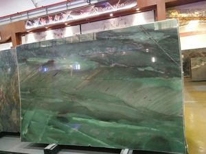 Lastra di Marmo Verde Reale Imperiale con Venature Oro e Bianche, OEM per Pareti Decorative di Palazzi - Product Image 2