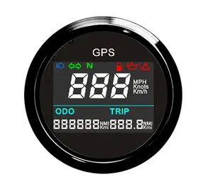 Speedometer Sepeda Motor Elektrik, Odometer Mobil Digital GPS 2 "Dapat Disesuaikan