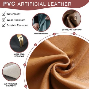 कृत्रिम pvc fax चमड़े के एम्बेड लाइसेंसी अनाज रोल घर्षण-प्रतिरोधी जलरोधी मोटर कार सीट सोफा कुर्सी असबाब - Product Image 3