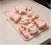 Moule en silicone réutilisable à 7 cavités pour chocolat et glaçons, idéal pour la pâtisserie de Noël