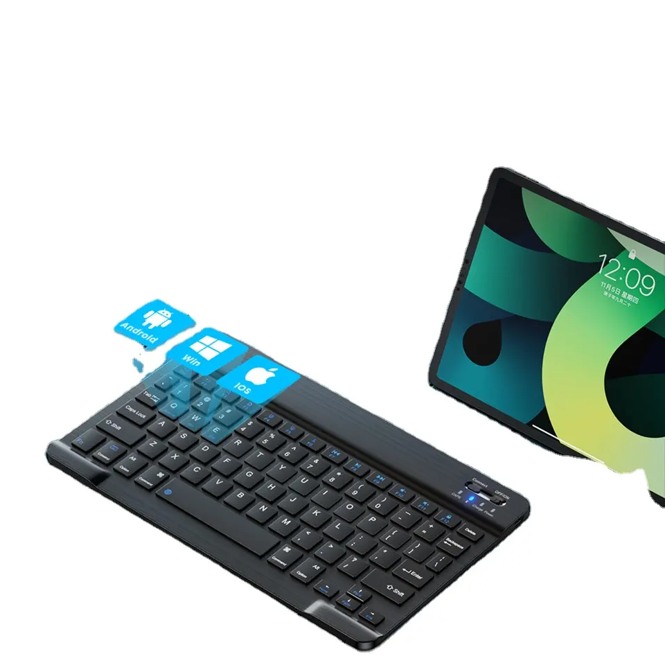 Wholesale Price OEM USB Wireless Mini Slim-Thin Portable Keyboard Mouse Kit Multicolored For iPad air Pro Mini 6