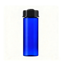 Bouteille de diffuseur d'arôme en plastique PET bleu clair avec bouchon noir 130ml