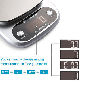 J&R 10kg 22lb 무게 측정 요리 베이킹 배터리 대형 화면 디지털 무게 측정기 주방용 - Product Image 4