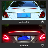 120cm Kohle faser Auto Trim Spoiler Strip Neue 12V Gummi Kofferraum Heck Dach Stoßstange Wing Lip Spoiler Warnung Rücklicht für Autos