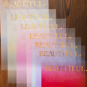 2024 New 10sheet/bag Gold Letter <b>Pattern</b> Printed OPP Plastic Waterproof Flower Wrapping <b>Paper</b> for Florist Wrapper - Product Image 3