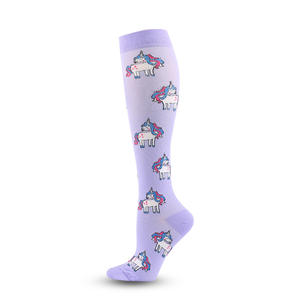 Course à pied chaussettes de sport Marathon cyclisme chaussettes de Compression genou haute femmes enceinte voyage Anti Fatigue soulagement de la douleur infirmière chaussettes - Product Image 3