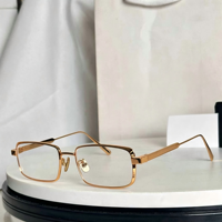 Vente en gros de lunettes de soleil unisexes de haute qualité, design tendance, monture carrée en métal, verres PC dégradés dorés, protection UV400