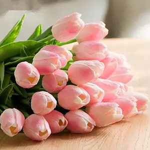 ดอกทิวลิปประดิษฐ์,ดอกทิวลิปประดิษฐ์ดอกไม้ประดิษฐ์ทำจากหนัง PU สำหรับตกแต่งงานแต่งงาน