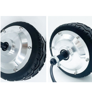 48V 500W 6.5 Inch Brushless DC Encoder Hub Motor Low Speed High Torque Permanent Magnet for Ride Trolley AGV Logistics Vehicle