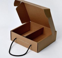 Wellpappe-Farbbox mit Seidenband-Griff für Markenkleidung-Verpackung Großhandel