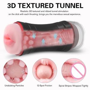 Máquina de Masturbación Masculina, Juguete Sexual Telescópico Tipo Copa de Avión, Desmontable, Lavable, Vibración para Adultos, Impermeable, Sensación Realista - Product Image 5