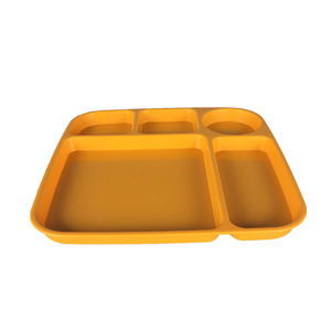 Vente en gros d'assiettes à vaisselle divisées en mélamine <span class=keywords><strong>de</strong></span> couleur unie sans BPA Plato en plastique durable fabriquées pour les restaurants scolaires - Product Image 6