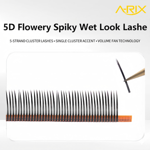 Extensions de cils 5D effet mouillé, volumineuses et pointues, pré-fabriquées, en PBT de haute qualité, fabriquées à la machine - Product Image 5