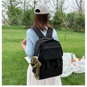 Cool Tooling Black Large-capacity Schoolbag Fashion Simple Casual Men's <b>College</b> Students Backpack - Product Image 6