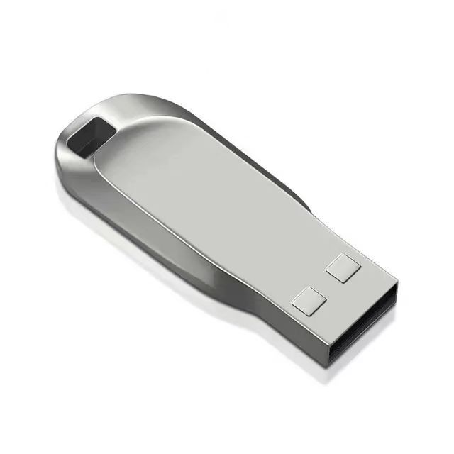 Factory Wholesale OEM Logo Metal USB 3.0 Flash Drive 32GB/64GB Silver Waterproof Shockproof