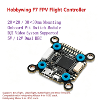 Hobbywing XRotor F7 Flight Stack 45A 65A AM32 4in1 ESC 3-6S FPV Racing Drone Flight Controller Combo Compatible avec DJI VTX
