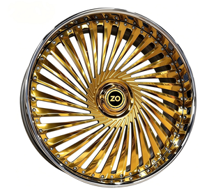 Rines Multirradio VIP de una Pieza Forjados en Oro Brillante de 18/20/22/24/26/30 Pulgadas 5x112 5x114.3 5x130 para Benz EQS CLS Audi A8 <span class=keywords><strong>BMW</strong></span> X7 GT - Product Image 1
