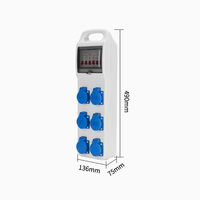 Boîte de distribution de prises extérieures étanches industrielles avec disjoncteur différentiel 1 prise IP54
