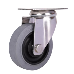 HS 3 "4" 5 "6" 8 "schwenkbare Rollen räder Edelstahl 3 Zoll Handwagen Leitfähige Rolle Anti statische TPR-Gummi rolle - Product Image 4