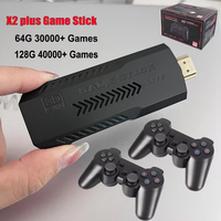 X2 Plus 64G 128G 64G GD10 Pro Console de Jeu 4K Lecteur 3D HD Rétro Manette Sans Fil TV 50 Émulateurs pour Cadeaux d'Enfants