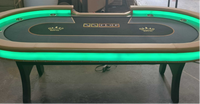 Table de poker de luxe sur mesure SUCCESSOR, table de jeu professionnelle pour casino, club et salle de poker VIP, avec éclairage LED