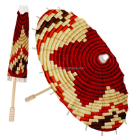 Parapluie 3D personnalisé avec logo, design panier éthiopien Mesob, pour mariage, 70 cm, parapluie tissé avec design panier pour mariage