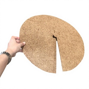 Tapis en fibre de coco Vigifarm Iris avec trou central, barrière anti-mauvaises herbes en coco naturel brun pour la conservation de l'humidité et l'entretien du jardin - Product Image 1