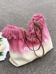 กระเป๋าผ้าแคนวาสมีหูหิ้วหนังกระเป๋าโท้ทผ้าแคนวาสสีโลโก้ตามสั่งสีชมพู - Product Image 5