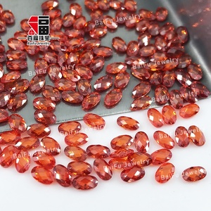 Baifu perhiasan longgar batu permata CZ warna <span class=keywords><strong>Oval</strong></span> papan catur ganda kubik zirkonia - Product Image 3