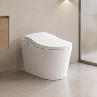 Couverture de toilette intelligente à chauffage instantané avec siège de toilette intelligent, lavage à l'eau chaude, séchage à l'air et télécommande