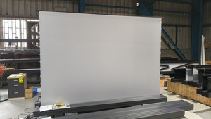 Écran de projection électrique motorisé en diamant gris, <span class=keywords><strong>nouveau</strong></span> matériau, avec télécommande, 72, 84, 92, 100, 110, 120, 133, 150 pouces - Product Image 2