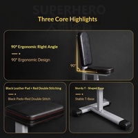 Banc de musculation multifonctionnel pliable pour presse à épaules, entraînement des abdominaux à angle droit, planche de fitness pour sit-ups et barre de musculation