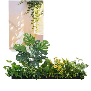 Caja de Flores Decorativa con Plantas Artificiales Greenway, Combinación de Hojas de Eucalipto, Helecho y Monstera, Decoración Interior y Exterior - Product Image 5