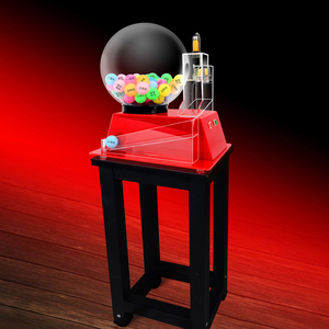 Máquina automática de bolas de la suerte, herramienta eléctrica de acrílico transparente para dibujo de lotería automática, jaula de <span class=keywords><strong>Bingo</strong></span> con Base negra - Product Image 4